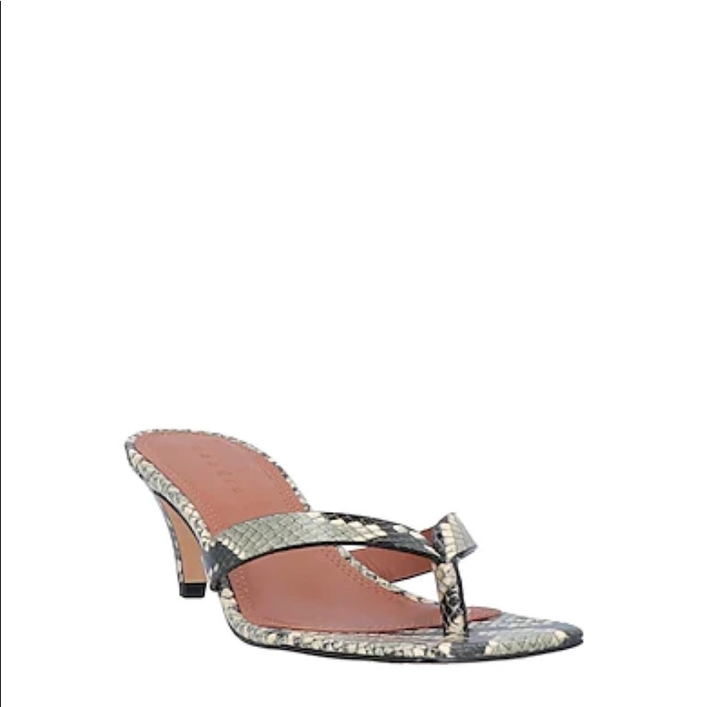 Sandro - Snake-effect leather mules - Picture 3 of 8